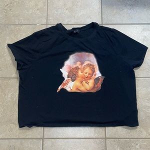 angel black short sleeve